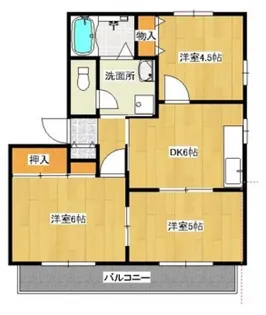 ジオ南亀岩【1階】の間取り