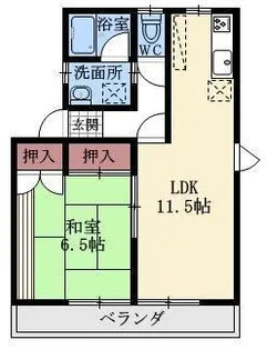 シティコートE【2階】の間取り