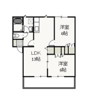 メゾン・タチバナD【1階】の間取り