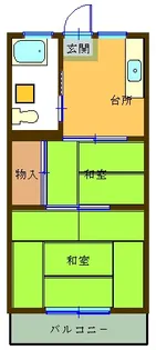 尾崎荘【1階】の間取り