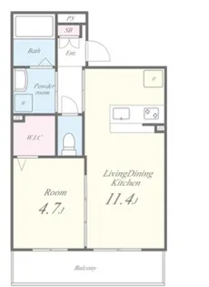 グランパシフィック長瀬スクエア【3階】の間取り