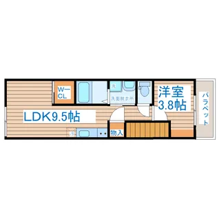 ソアヴィータララ手倉田C【2階】の間取り