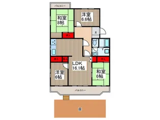 秋津第二団地7号棟【1階】の間取り