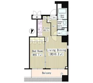 クリアウォータ芝【9階】の間取り