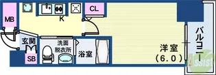 エステムプラザ神戸三宮ルクシア【3階】の間取り