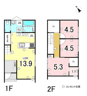 岡山県岡山市北区小山【一戸建】の間取り