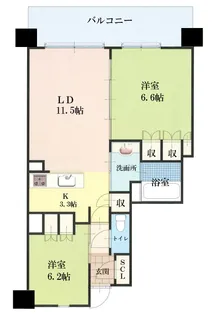 プレミスト青森新町ザ・タワー【10階】の間取り