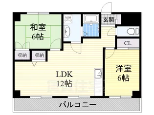 ソレイユ千【6階】の間取り