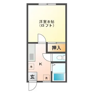 ローリエ佐々木【1階】の間取り