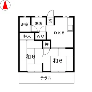 坪井アパート【1階】の間取り
