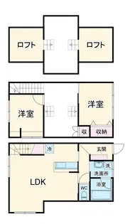 静岡県浜松市中央区十軒町【一戸建】の間取り