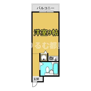 1Rの間取り画像