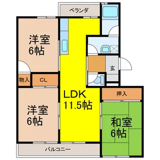 桜台マンション【3階】の間取り