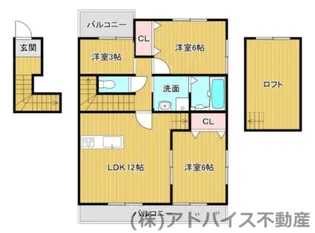 福岡県筑後市大字和泉【アパート】の間取り
