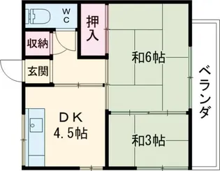 田内コーポ【2階】の間取り