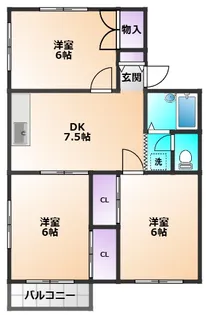 ホワイトハウス【2階】の間取り