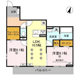 コンフォート若松【2階】の間取り