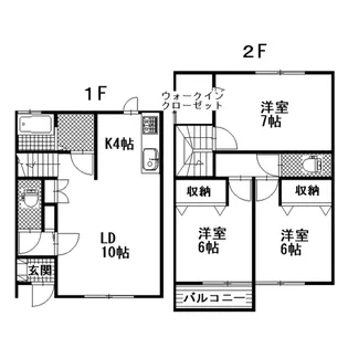 茨城県那珂市杉【一戸建】の間取り