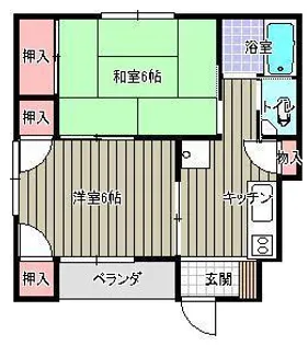 山形県山形市大手町【アパート】の間取り
