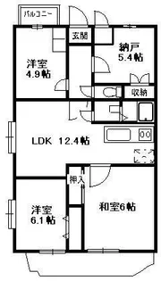 メゾングラシア【1階】の間取り