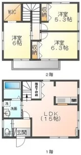 徳島県徳島市南田宮3【一戸建】の間取り