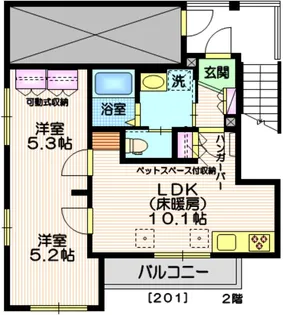 Felice(ペット共生)【2階】の間取り