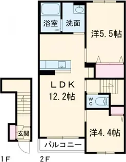 リオ【2階】の間取り