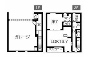 1LDKの間取り画像