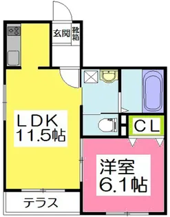 HebelMaison湘南片瀬I【1階】の間取り