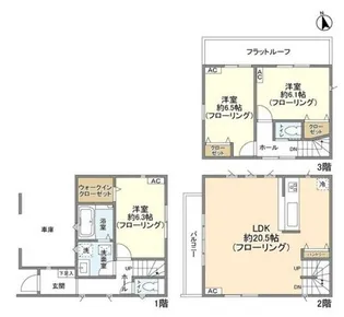 東京都大田区西六郷1【一戸建】の間取り