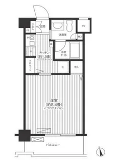 イトーピア仲町台【4階】の間取り