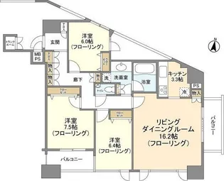 HF白金高輪レジデンス【11階】の間取り