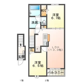 メゾン ドゥ エスポアール III【2階】の間取り