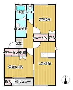 グランデ本館2番館【2階】の間取り