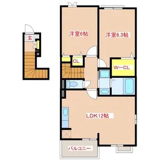 サンクレイン【2階】の間取り