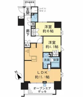 2LDKの間取り画像