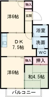 ウォーターバリー【2階】の間取り