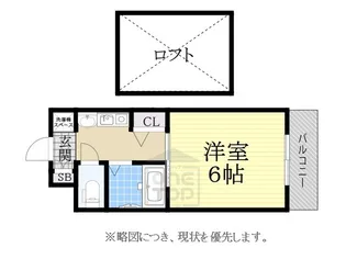 エステムコート難波WEST-SIDE大阪ドーム前【4階】の間取り