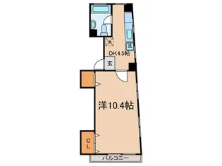 川崎マンション【4階】の間取り