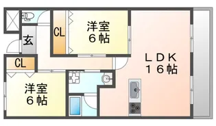 メロディーハイツ五月が丘【3階】の間取り