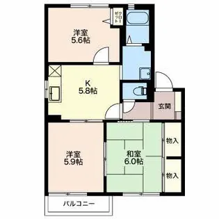 コーポフェニックス D【2階】の間取り