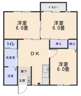 フォリエート梅ヶ谷【2階】の間取り