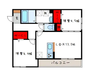 パサログランデ背戸口【2階】の間取り