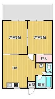 あすなろハイツ【2階】の間取り
