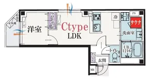 b’CASA KAWASAKI VII【4階】の間取り