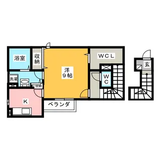 リーブル パピリオン 浜富【2階】の間取り