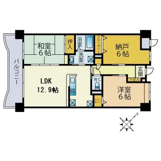 ベルメゾン南篠崎ユニゾン【4階】の間取り