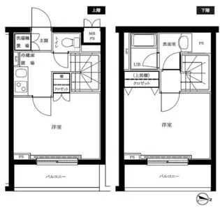 東京都中野区大和町3【マンション】の間取り