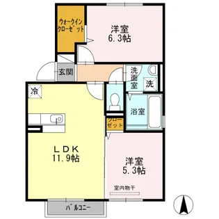 熊本県熊本市東区小山6【アパート】の間取り