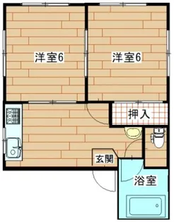 シティーコーポ木坂【4階】の間取り